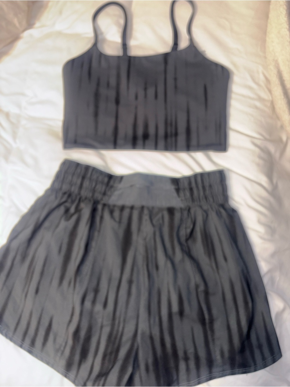 Nike Black Tie-Dye Athletic Set